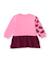 Robe bébé fille en molleton à imprimé animal et jupe en tulle Rose 2 - vertbaudet enfant 
