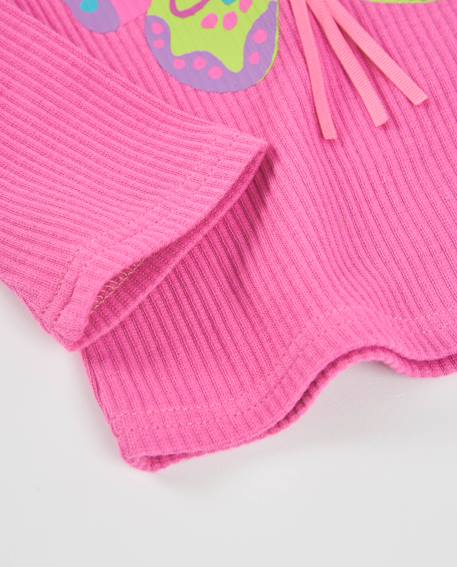 T-shirt en jersey fille à manches longues et motif papillon Rose 5 - vertbaudet enfant 