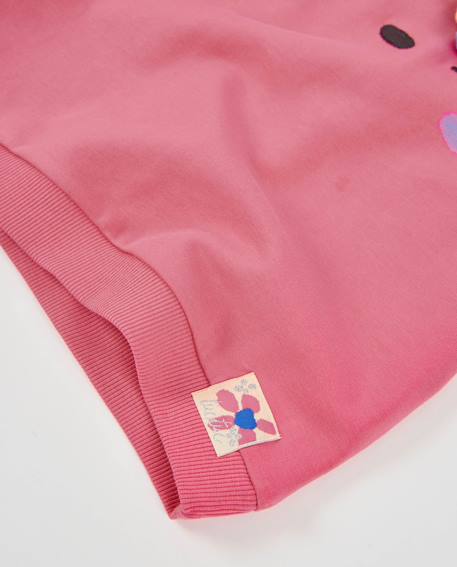 Robe fille en molleton au design fantaisie et toucher doux Rose 5 - vertbaudet enfant 
