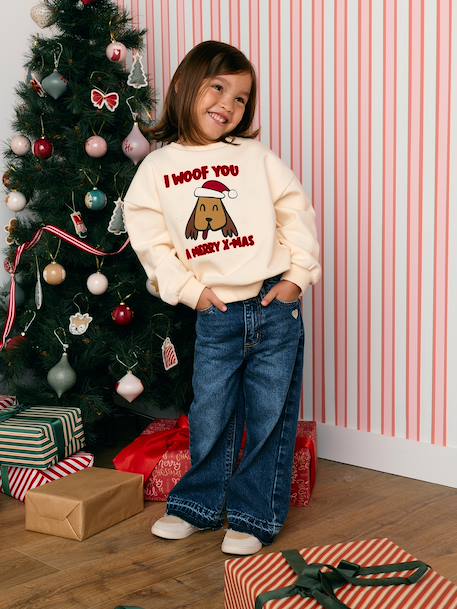 Sweat de Noël Capsule famille enfant vanille 7 - vertbaudet enfant 