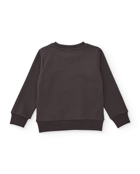 Ensemble pour garçon en maille avec sweat de skate et pantalon cargo Gris 4 - vertbaudet enfant 