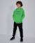 Pantalon en molleton pour garçon avec broderies latérales et zips contrastés Noir 1 - vertbaudet enfant 