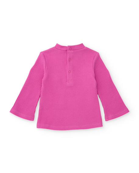 T-shirt en jersey fille à manches longues et motif papillon Rose 3 - vertbaudet enfant 