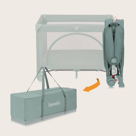 Lit parapluie parc bébé 3en1 laura 0-36 mois avec matelas haute densité et roulettes Beige sand+Black carbon+Green sage+Grey concrete+Pink nude 15 - vertbaudet enfant 