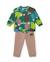 Ensemble bébé garçon en molleton avec sweat motif ours et pantalon assorti Vert 1 - vertbaudet enfant 