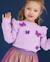 T-shirt en jersey bébé fille à volants aux épaules et broderie papillons Violet 1 - vertbaudet enfant 