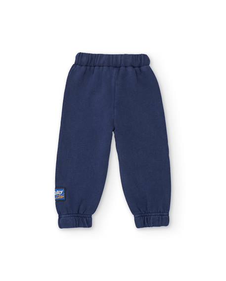 Ensemble en molleton pour garçon avec sweat à capuche imprimé et pantalon assorti Bleu 5 - vertbaudet enfant 