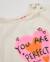 T-shirt fille en jersey à motif placé et message positif Blanc 4 - vertbaudet enfant 