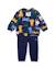 Ensemble en molleton garçon sweat imprimé tigres et pantalon assorti Bleu 2 - vertbaudet enfant 