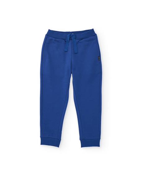 Pantalon en molleton avec taille ajustable et poche latérale pour garçon Bleu 1 - vertbaudet enfant 