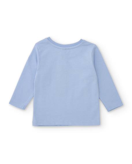T-shirt en maille pour bébé garçon avec imprimé ski et manches longues Bleu 2 - vertbaudet enfant 