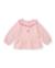 Ensemble bébé avec blouse à volants en tissu plat et leggings en maille Rose 2 - vertbaudet enfant 