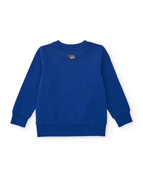 Ensemble garçon en coton avec sweat à motif graphique et pantalon jogger Bleu 4 - vertbaudet enfant 