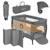 Lit parapluie parc bébé 2en1 stefi plus 0-36 mois avec matelas haute densité et roulettes Green olive+Grey multicolor+Grey white+Pink yellow 7 - vertbaudet enfant 