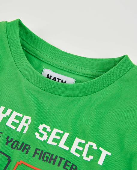 T-shirt en jersey pour garçon avec design pixélisé Vert 3 - vertbaudet enfant 