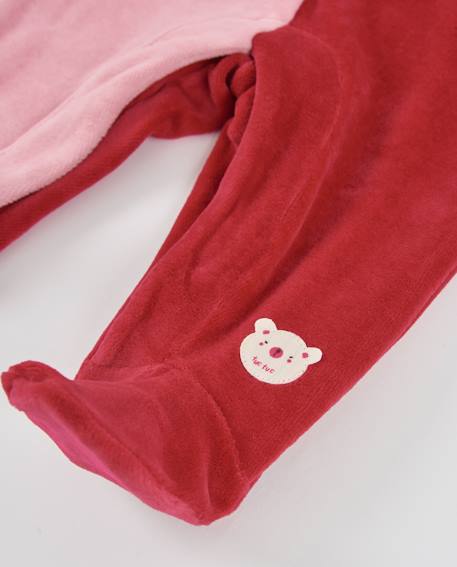 Barboteuse en tricot pour bébé avec broderie d'ourson Rouge 3 - vertbaudet enfant 