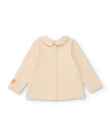 Ensemble pour bébé avec t-shirt en maille et robe florale en tissu plat Bleu 3 - vertbaudet enfant 