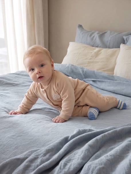 Combinaison bébé manches longues beige 2 - vertbaudet enfant 