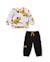 Ensemble bébé garçon en molleton avec sweat motif taxi et pantalon assorti Blanc 1 - vertbaudet enfant 