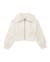 Sweat-shirt fille en molleton avec fermeture éclair et col haut Blanc 1 - vertbaudet enfant 