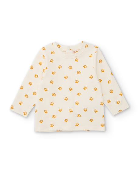 Ensemble en peluche pour bébé avec t-shirt imprimé Jaune 2 - vertbaudet enfant 
