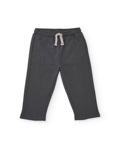 Ensemble bébé garçon en molleton sweat à capuche et imprimé urbain Gris 3 - vertbaudet enfant 