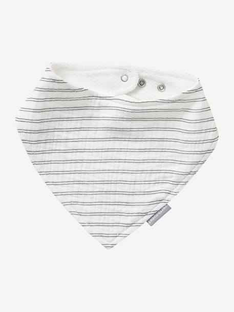 Lot 3 bavoirs bandanas en gaze de coton Bord de mer+Broceliande+Dans les bois+Hanoi+Hérisson+Hygge+lot renard+Mon coeur+Tanzanie 36 - vertbaudet enfant 