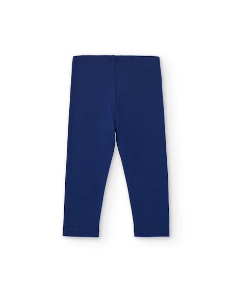 Legging fille en maille avec taille élastique et tissu doux Bleu 2 - vertbaudet enfant 