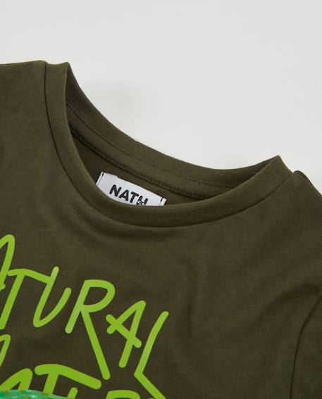 T-shirt garçon en maille avec design gecko et manches longues Vert 3 - vertbaudet enfant 