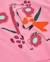 T-shirt fille en jersey à imprimé floral et motif girafe Rose 4 - vertbaudet enfant 