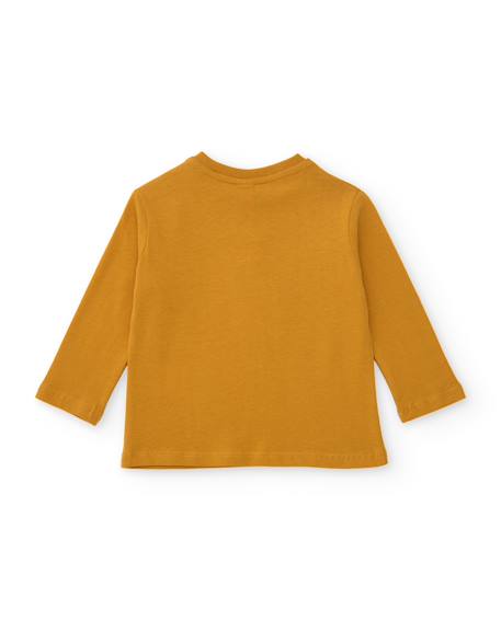 Ensemble pour garçon avec t-shirt imprimé en maille et pantalon en molleton Jaune 4 - vertbaudet enfant 