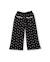 Pantalon fille en molleton avec jambes larges et design floral intégral Noir 3 - vertbaudet enfant 