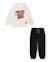 Ensemble garçon avec sweat à capuche et imprimé graphique Blanc 1 - vertbaudet enfant 