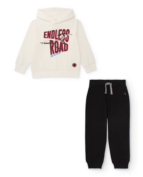 Garçon-Ensemble-Ensemble garçon avec sweat à capuche et imprimé graphique