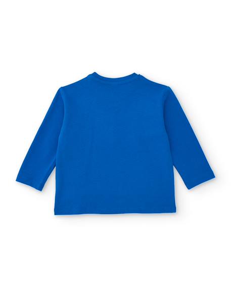T-shirt manches longues en jersey pour garçon avec motif véhicule Bleu 3 - vertbaudet enfant 