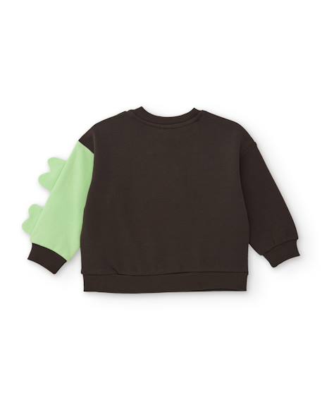 Ensemble en molleton pour garçon avec patchs et motif crocodile Marron 4 - vertbaudet enfant 