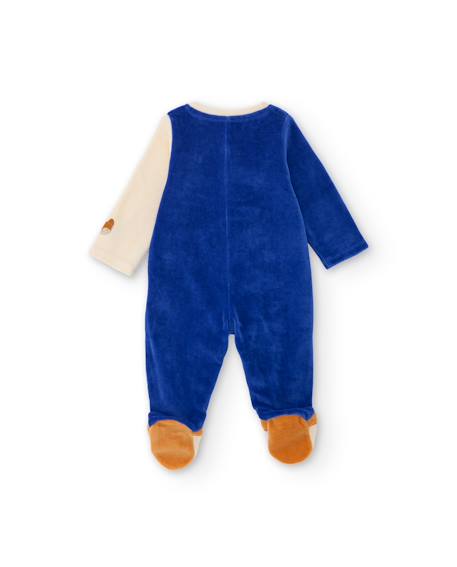 Barboteuse en maille pour bébé avec motif renard Bleu 2 - vertbaudet enfant 