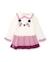 Robe fille à manches longues en tricot avec volants Blanc 1 - vertbaudet enfant 