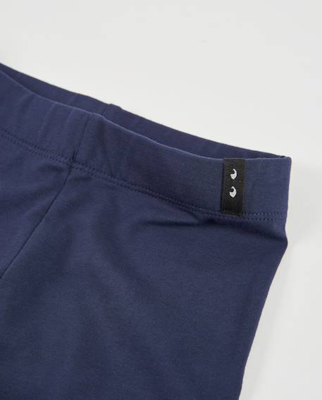 Legging pour fille en maille avec ceinture élastique et ajustement confortable Bleu 3 - vertbaudet enfant 