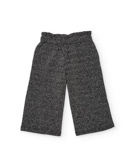 Pantalon fille en molleton doux avec taille élastique Gris 2 - vertbaudet enfant 