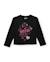 T-shirt fille en maille avec manches longues et imprimé graphique Noir 1 - vertbaudet enfant 