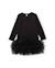 Robe fille en maille avec volants en bas et manches longues Noir 3 - vertbaudet enfant 