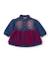 Robe fille bi-matière en jean et jupe en tulle brodé Bleu 1 - vertbaudet enfant 