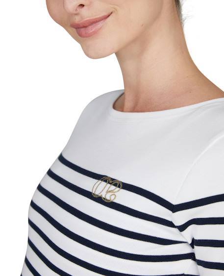Marinière de grossesse et d'allaitement benodet Blanc/marine+Marine/blanc 4 - vertbaudet enfant 