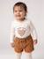 T-shirt bébé manches longues avec motif c½ur léopard écru+marine 3 - vertbaudet enfant 