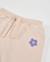 Pantalon en molleton pour fille avec broderie de fleurs et toucher doux Beige 3 - vertbaudet enfant 