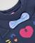 Robe fille en molleton avec motif tête de chat Bleu 3 - vertbaudet enfant 