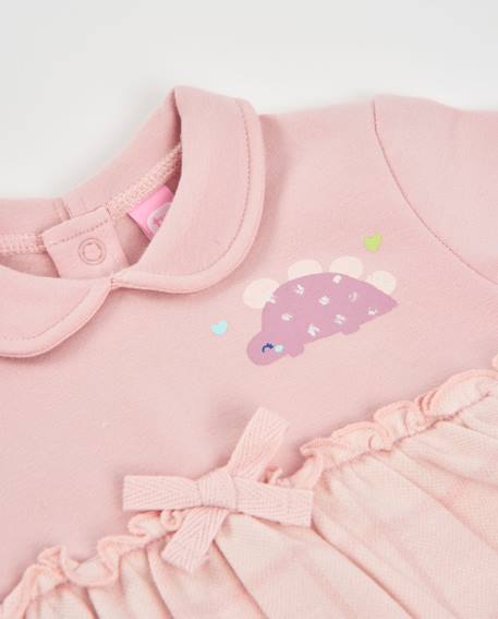 Robe en molleton pour bébé avec col rond Rose 3 - vertbaudet enfant 