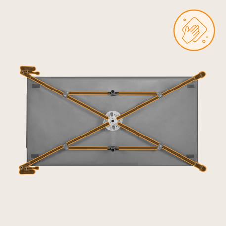 Lit parapluie parc bébé 2en1 jasmin 0-36 mois avec pliage rapide, roulettes et poche Blue navy+Grey stone 12 - vertbaudet enfant 