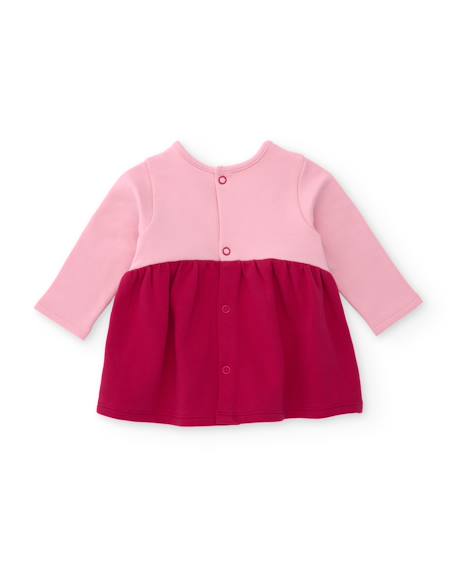 Robe en peluche pour bébé avec ours brodé Rouge 2 - vertbaudet enfant 